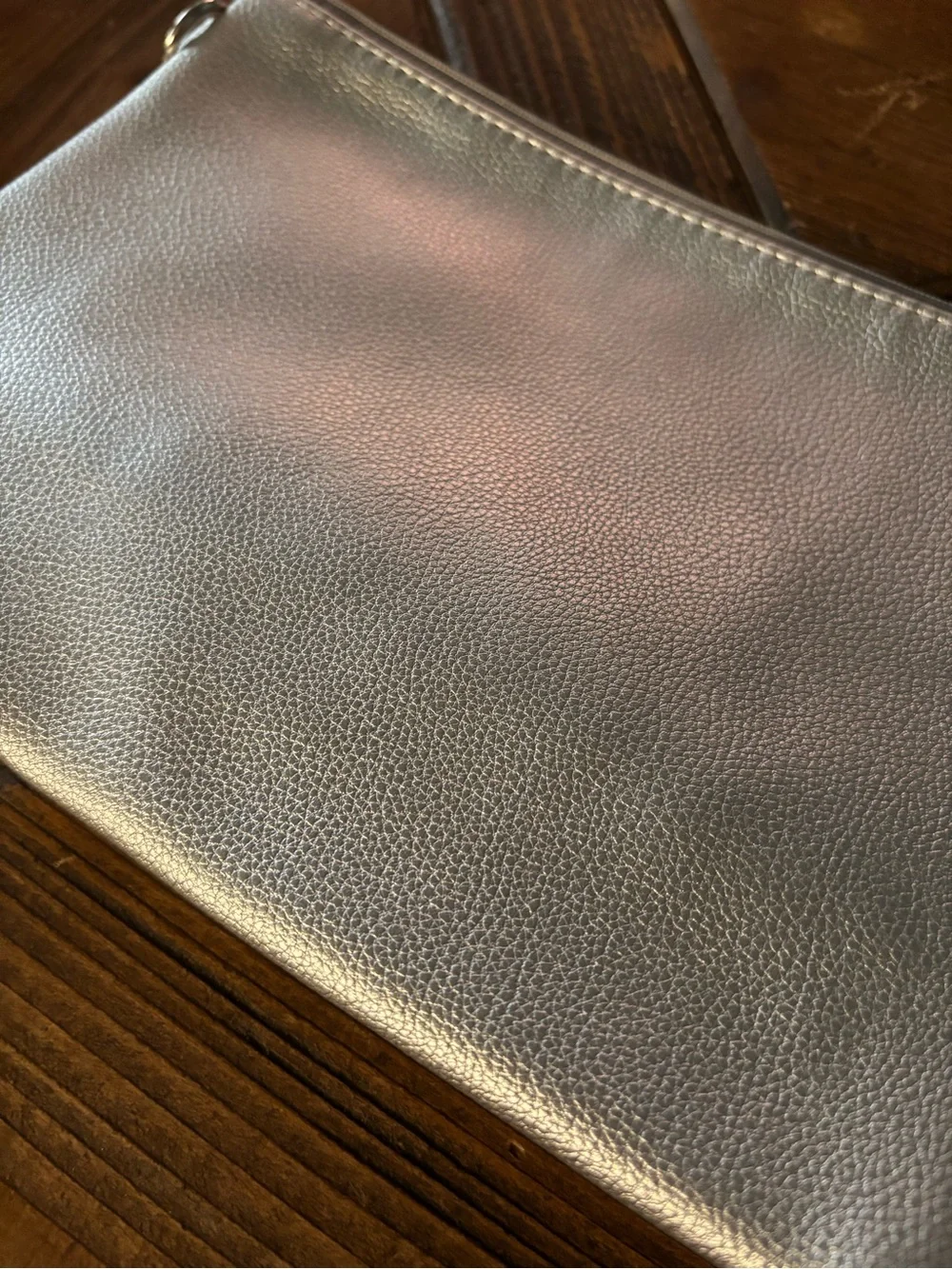 thirty-one Metallic Silver Makeup Pouch